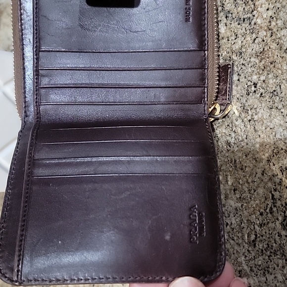 PRADA EUC Logo Jacquard Canvas Wallet - Picture 5 of 8